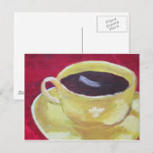 Retro-Kaffeetasse Postkarte (Vorne/Hinten)