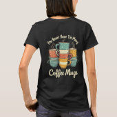 Retro-Kaffeetasse-Stack Vintage-Design T-Shirt (Rückseite)