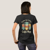 Retro-Kaffeetasse-Stack Vintage-Design T-Shirt (Schwarz voll)