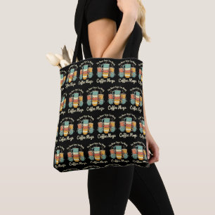 Retro-Kaffeetasse-Stack Vintage-Design Tasche
