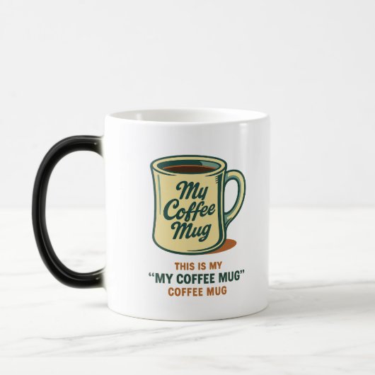 Retro-Kaffeetassen-Humordesign Verwandlungstasse (Links)