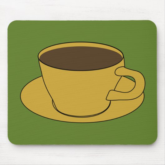 Retro-Kaffeetassen-Mauspad Mousepad (Vorne)