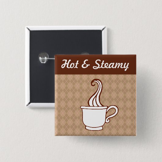 Retro-Kaffeetaste Button (Vorne & Hinten)