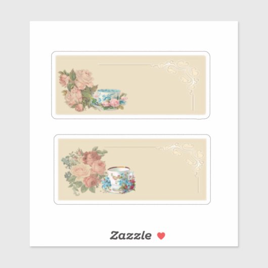 Retro-Kaffeezeit Aufkleber (Blatt)