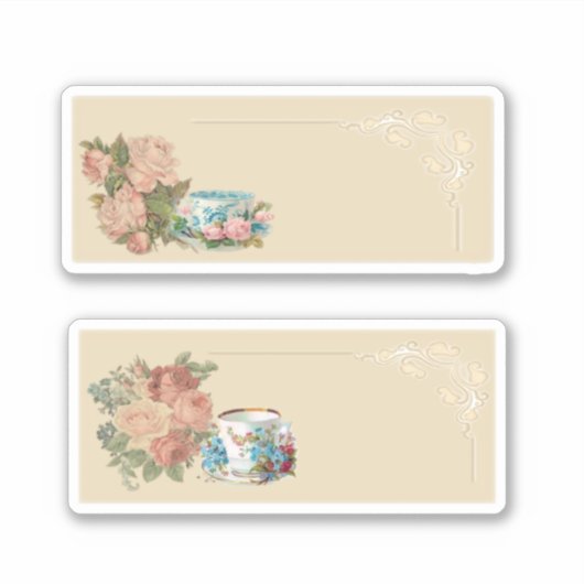 Retro-Kaffeezeit Aufkleber (Vorderseite)