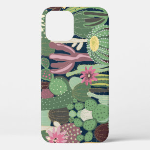 Retro-Kaktus-Design: Nahtlose Stofftextur Case-Mate iPhone Hülle