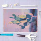 Retro-Kaktus in der Dekoupage der Wüstenkunst Seidenpapier (Handwerk)