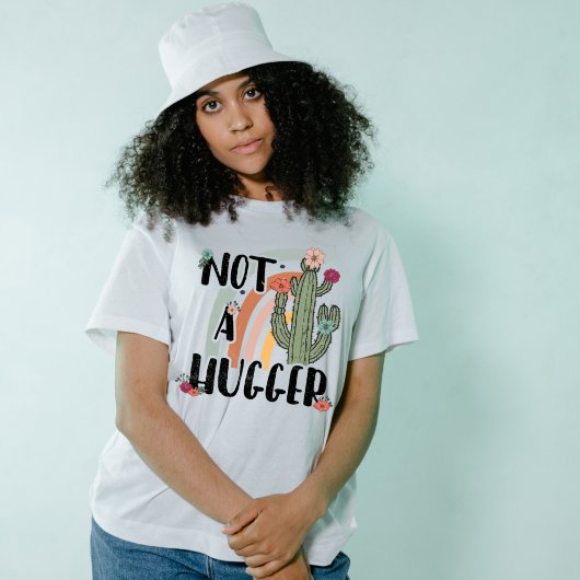 Retro-Kaktus und Regenbogen T-Shirt