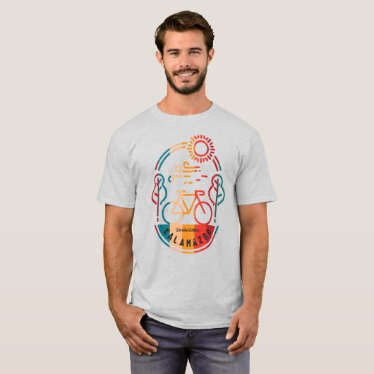 Retro Kalamazoo Bike Trail T-Shirt (Vorne ganz)