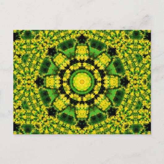 Retro Kaleidoskop Art Postkarte (Vorderseite)