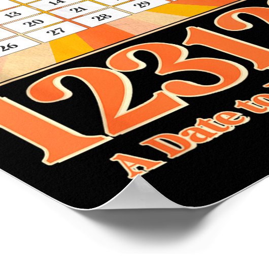 Retro-Kalender_ Erinnern Sie sich an Silvester 202 Poster (Ecke)