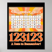 Retro-Kalender_ Erinnern Sie sich an Silvester 202 Poster (Vorne)