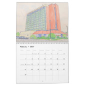 Retro-Kalender Raleigh NC Kalender (Feb 2027)