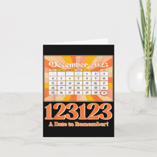 Retro-Kalender_ Silvester 2023-24 nicht vergessen  Karte (Vorderseite)