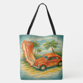 Retro-Kalifornien-Feeling Tasche (Rückseite)