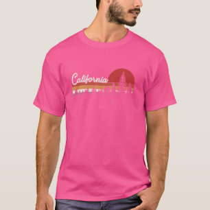 Retro Kalifornien Wald Wildtiere Bäume Wandern Nat T-Shirt