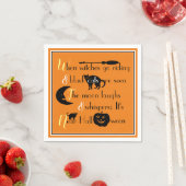 Retro-Kalligrafie Traditionelles Halloween-Gedicht Serviette (Beispiel)