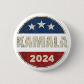 Retro Kamala-Harris 2024 Präsidentschaftswahl Button (Vorderseite)