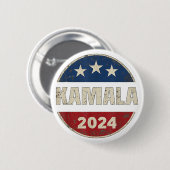 Retro Kamala-Harris 2024 Präsidentschaftswahl Button (Vorne & Hinten)