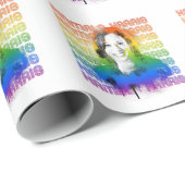 Retro Kamala Harris Pride Geschenkpapier (Rolleneckpunkt)