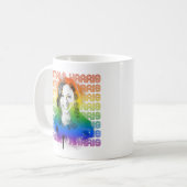 Retro Kamala Harris Pride Kaffeetasse (Vorderseite Links)