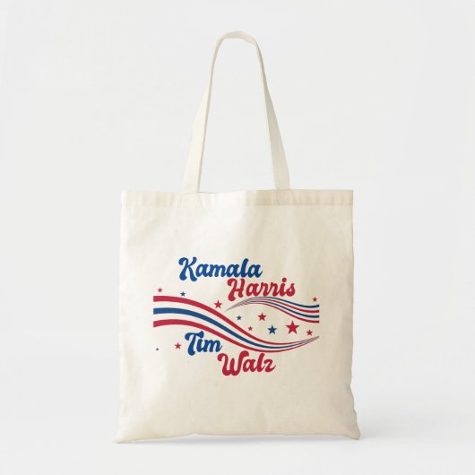 Retro Kamala Harris Tim Walz Niedliche Wahl Tragetasche (Vorne)