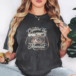 Retro-Kamera-Auge Erfassen Sie den Moment Design T-Shirt
