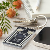 Retro Kamera brawnie Ziel. Schlüsselanhänger (Vorderseite rechts)