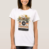 Retro-Kamera Fokus auf dem guten T - Shirt