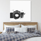 Retro-Kamera Fotograf Kunst Leinwanddruck (Insitu (Schlafzimmer))