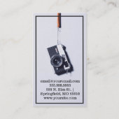 Retro-Kamera-Fotografie-Visitenkarte Visitenkarte (Rückseite)