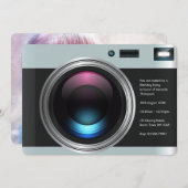 Retro-Kamera Geburtstagsparty-Foto Einladung (Vorne/Hinten)