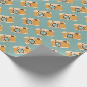 Retro-Kamera-Gemustertes Wrapping-Papier Geschenkpapier (Ecke)