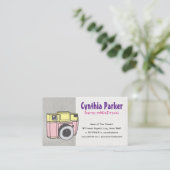 Retro-Kamera | Handgezeichnet | Content Creator Visitenkarte (Stehend Vorderseite)