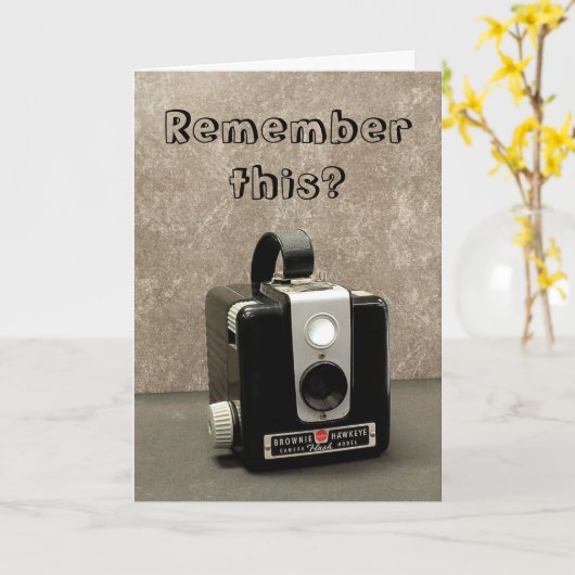 Retro-Kamera Karte (Gelbe Blume)