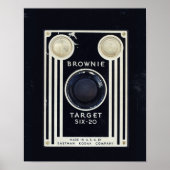 Retro-Kamera kodak brawning Ziel Poster (Vorne)