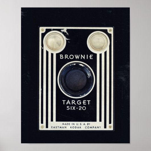 Retro-Kamera kodak brawning Ziel Poster (Vorne)