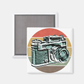 Retro-Kamera Magnet (Vorderseite/Rückseite)