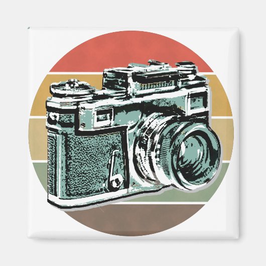 Retro-Kamera Magnet (Vorne)