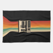 Retro-Kamera mit Regenbogen-Druck Geschirrtuch (Horizontal)