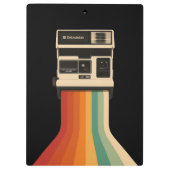 Retro-Kamera mit Regenbogen-Druck Klemmbrett (Rückseite)