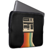 Retro-Kamera mit Regenbogen-Druck Laptopschutzhülle (Vorne Rechts)