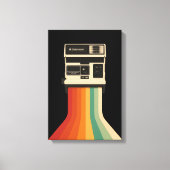 Retro-Kamera mit Regenbogen-Druck Leinwanddruck (Vorderseite)