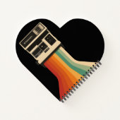 Retro-Kamera mit Regenbogen-Druck Notizblock (Rückseite)