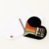 Retro-Kamera mit Regenbogen-Druck Notizblock (Innenseite)