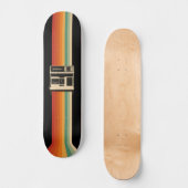 Retro-Kamera mit Regenbogen-Druck Skateboard (Vorderseite)