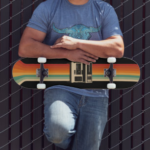 Retro-Kamera mit Regenbogen-Druck Skateboard