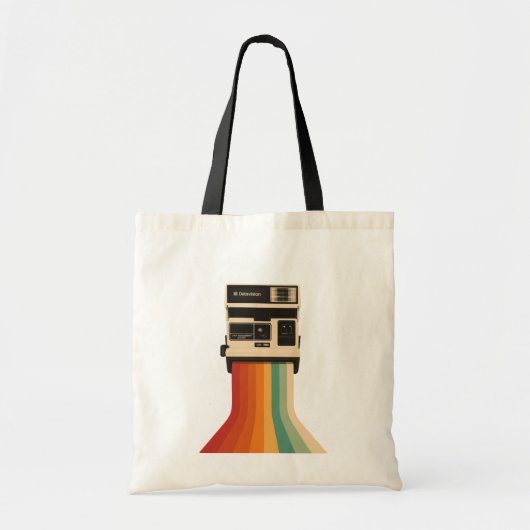 Retro-Kamera mit Regenbogen-Druck Tragetasche (Vorne)