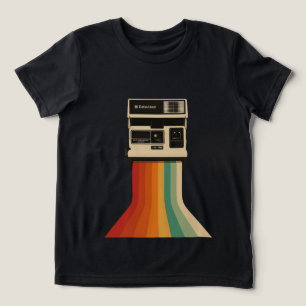 Retro-Kamera mit Regenbogen-Druck Tri-Blend Shirt