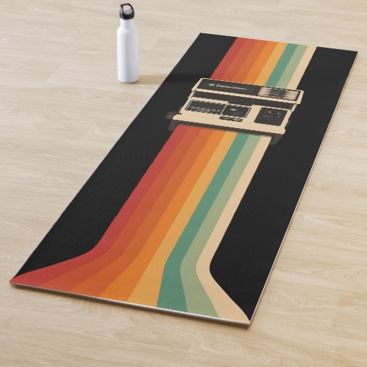 Retro-Kamera mit Regenbogen-Druck Yogamatte (Beispiel)